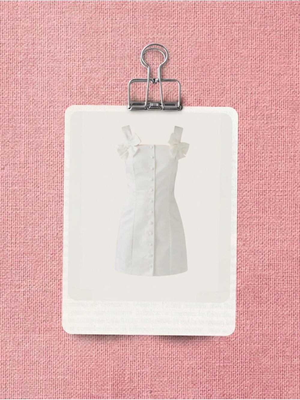 Peppermayo Brielle Bow Satin Mini Dress - White